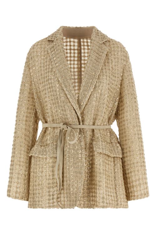 'Dazzling Net Embroidery' Organza Blazer