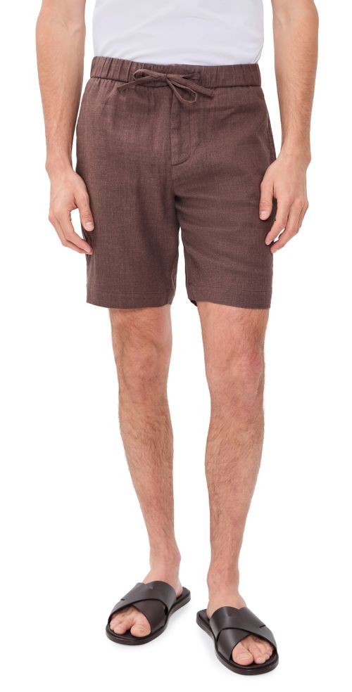 Felipe Linen Shorts Brown