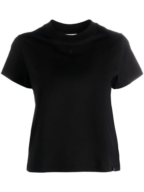 Crew-neck jersey T-shirt - Black