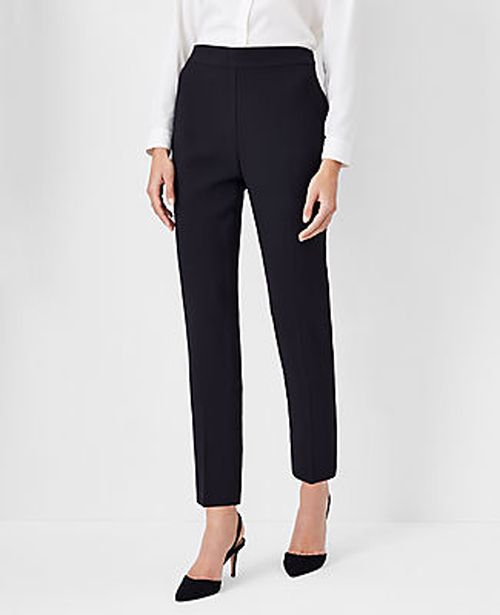 Ann Taylor The Side Zip Ankle Pant in Fluid Crepe
