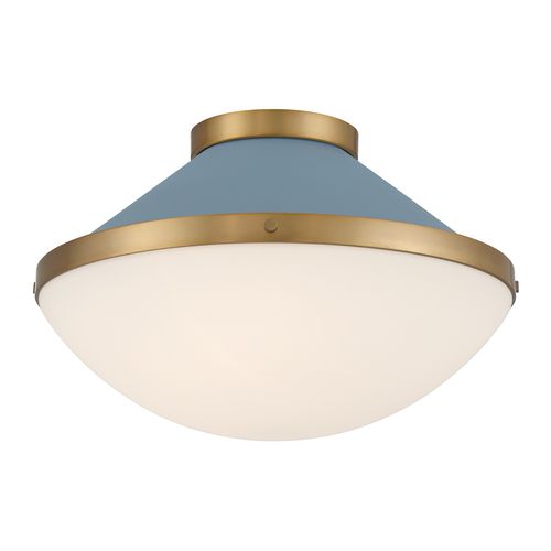 Vibrant Gold + Blue Flush Mount from the Xander Collection