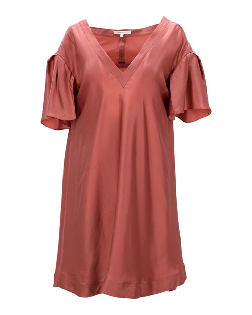 Vanessa Bruno Mini Shift Dress in Pink Silk