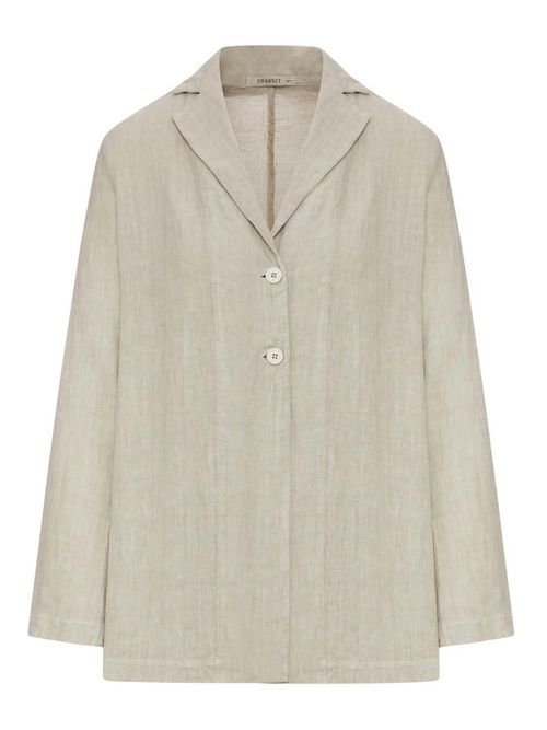 Single-Breasted Linen Jacket