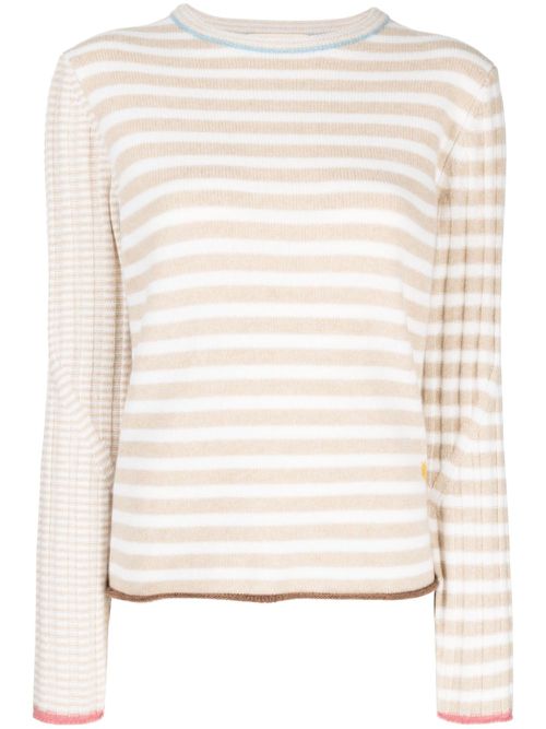 Long-sleeve striped jumper - Neutrals