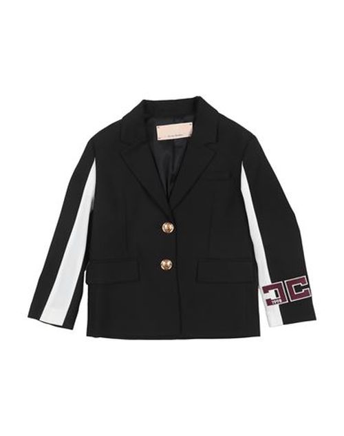 Elisabetta Franchi La Mia Bambina Kid Girl Blazer Black Size 12+ Virgin Wool, Polyester, Viscose