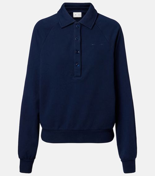 Elle cotton jersey polo sweater