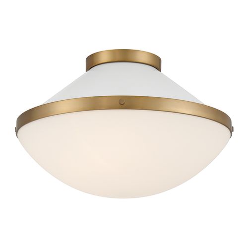 Vibrant Gold + White Flush Mount from the Xander Collection