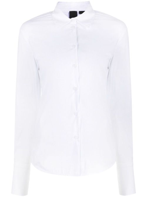 Pointed-collar stretch-cotton shirt - White