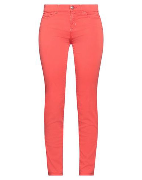 Woman Pants Tomato red Size M Cotton, Elastane