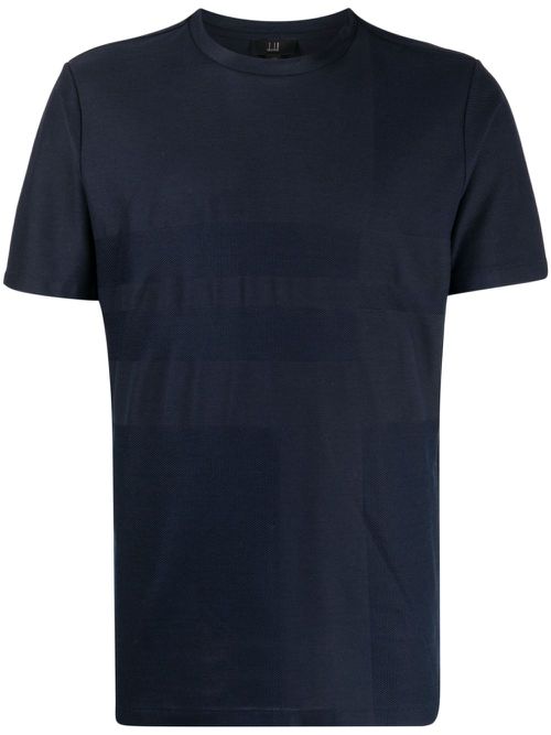 Jacquard crew-neck T-shirt - Blue