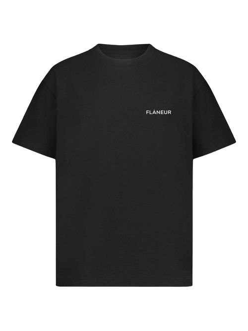 FLÂNEUR logo-print T-shirt - Black