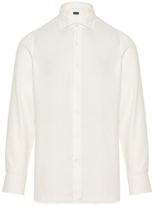 Spread collar shirt - White