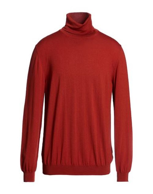 Man Turtleneck Rust Size 46 Virgin Wool, Polyamide