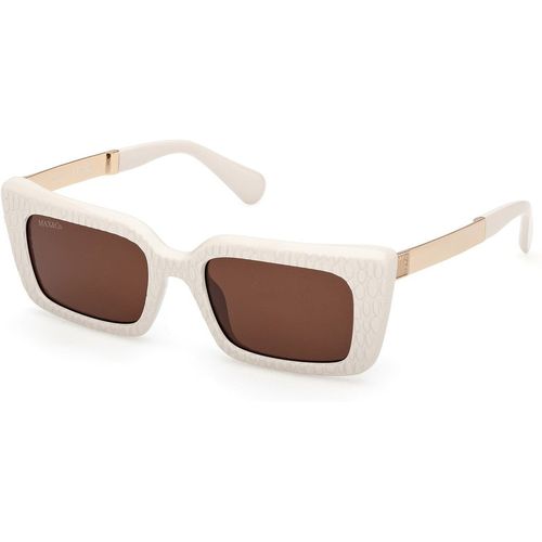 MAX&Co Mujer MAX&Co MO0143 25E Gafas de sol Inyectado Marfil Marrón Cuadrada Norma
