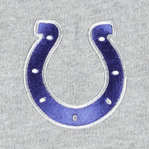 Men's Heather Gray Indianapolis Colts Big & Tall Fleece Raglan Full-Zip Hoodie Jacket - 3xt