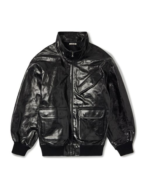 Leather Blouson Jacket
