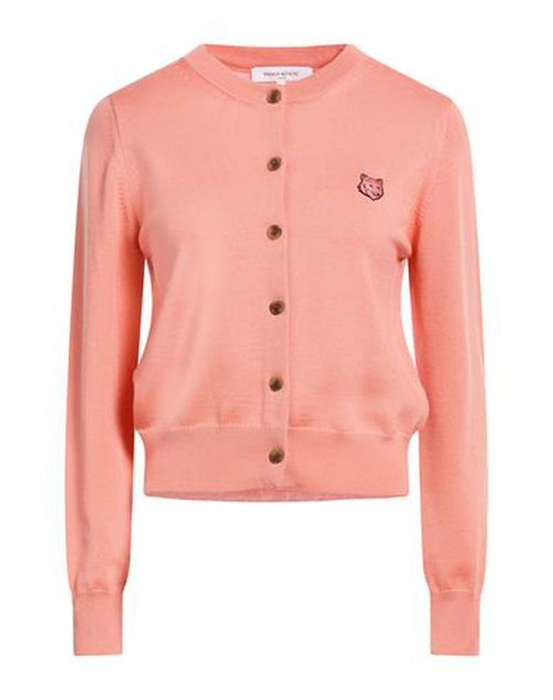 Maison Kitsuné Woman Cardigan Salmon pink Size XS Wool