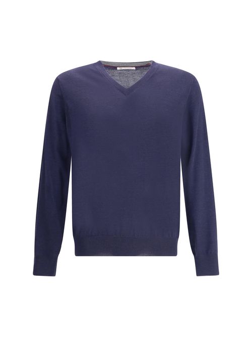 Ultrafine Virgin Wool Sweater — Navy
