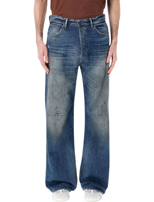 Authentic Vintage-Inspired Jeans with Mid Waist and Straight Leg