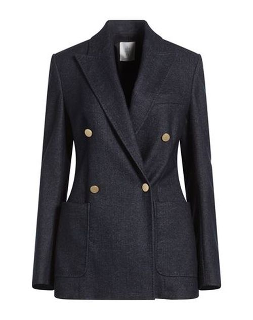 Woman Blazer Navy Size 2 Wool, Cotton, Cashmere, Elastane