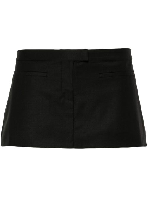 Virgin wool-blend miniskirt - Black