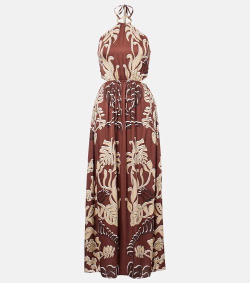 Isore printed halterneck maxi dress