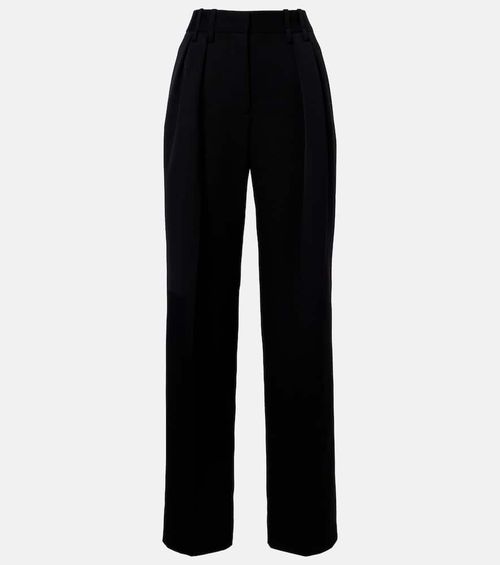 Wool wide-leg pants