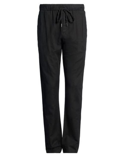 Man Pants Black Size 34 Linen, Cotton, Elastane