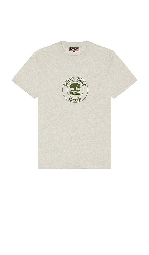 Quiet Golf Quiet Oak Tee in Light Grey.  XXL/2X. Also in L, M, S, XL/1X