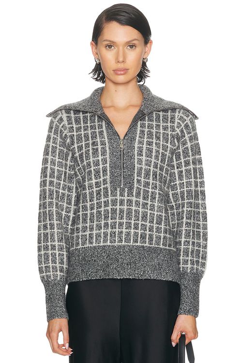 Varley Furley Half Zip Knit in Charcoal - Charcoal. XS also in L