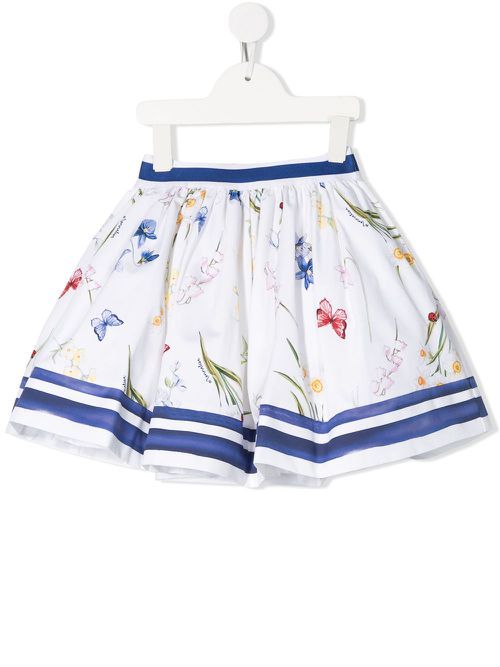 Pull-on A-line skirt - White