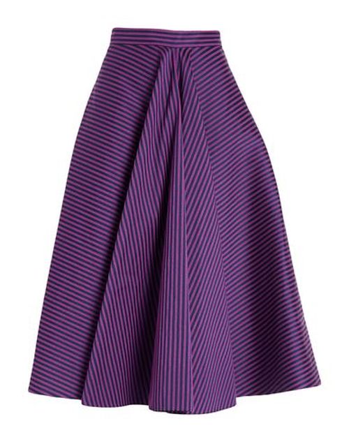 Woman Midi skirt Mauve Size 4 Polyester, Wool, Polyamide