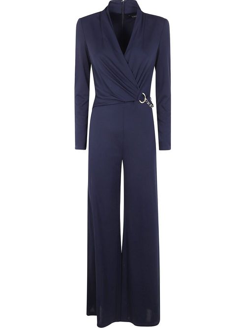 Chain-detail jumpsuit - Blue