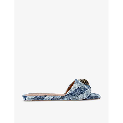 Womens Denim Kensington Eagle-head Denim Sandals