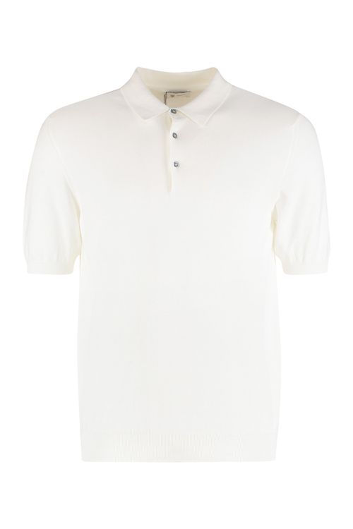 The Alphabet Cotton Knit Polo Shirt