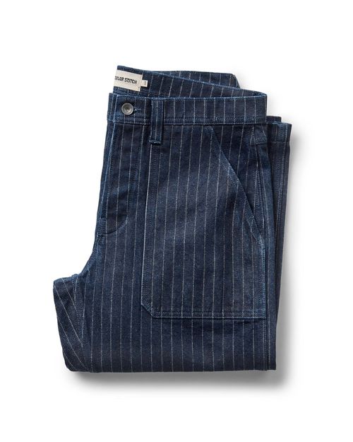 Men's Organic Cotton Mariner Jean in Rinsed Indigo Dobby Denim