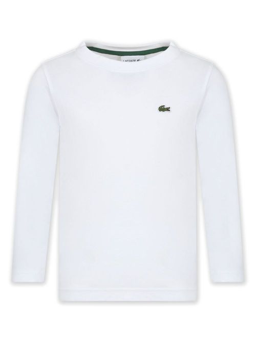 Logo-embroidered cotton T-shirt - White