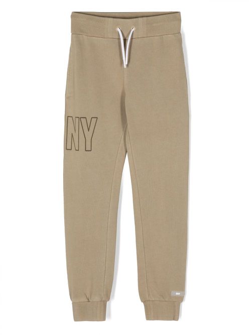 Dkny Kids 키즈 logo-print track pants - Green D5400023C