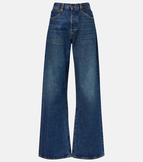 Loose low-rise wide-leg jeans