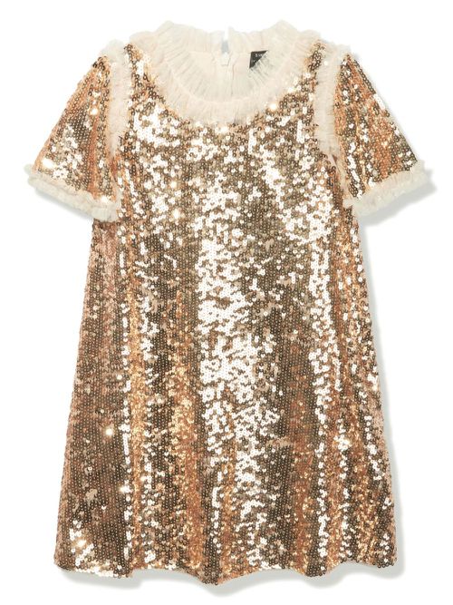 Matilda sequinned flared dress - Gold
