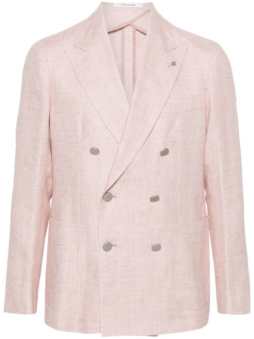 Mélange double-breasted blazer - Pink