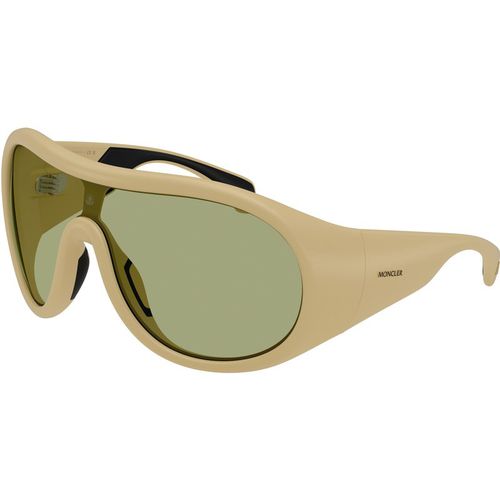 Moncler Unisex Moncler ME8004 CLOCHE 501882 Sunglasses Injected Brown Green Pilot Norma