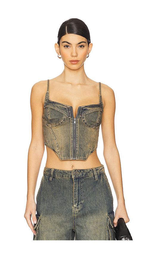 AFRM BUSTIER IRIS in Denim-Dark. Größe XXL. Also in 1X