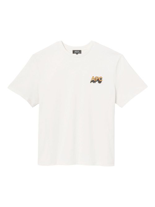 A.P.C. logo-print T-shirt - Neutrals