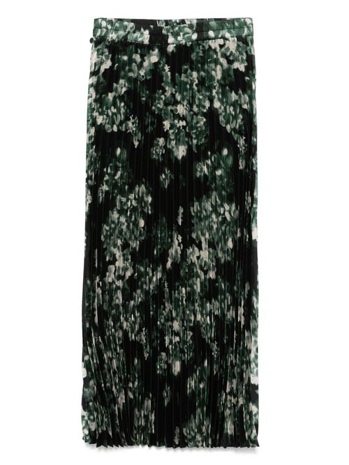 Scotch & Soda plissé midi skirt - Green