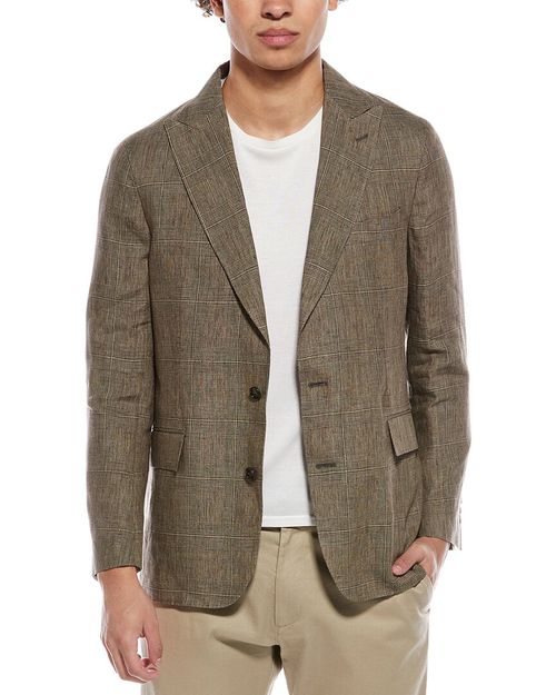 Plaid Linen Sutton Jacket