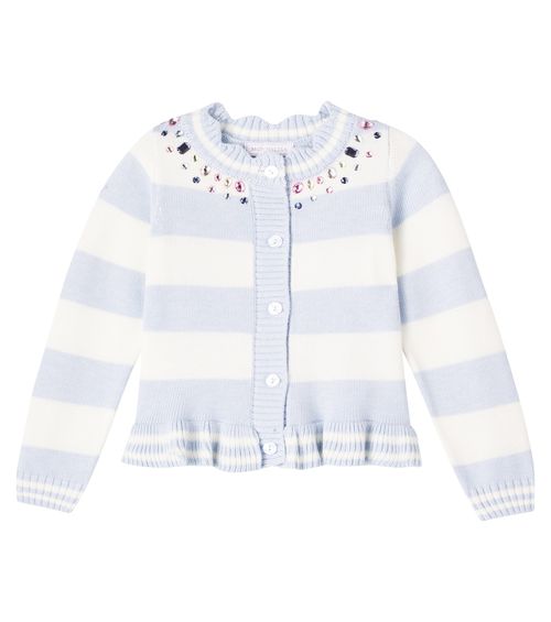 Embellished striped cardigan