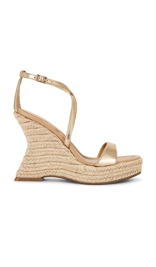 Steve Madden Caliana Espadrille Sandal in Metallic Gold. 9.5. Also , 8