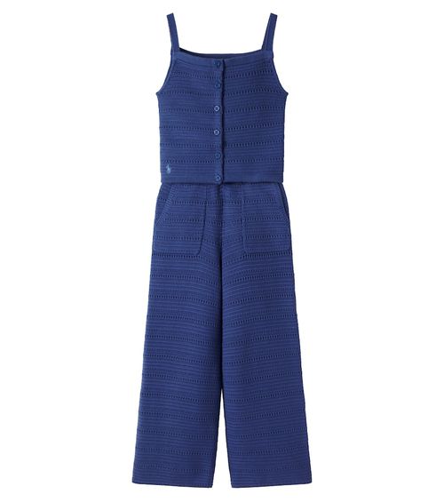 Crochet cotton tank top and pants set