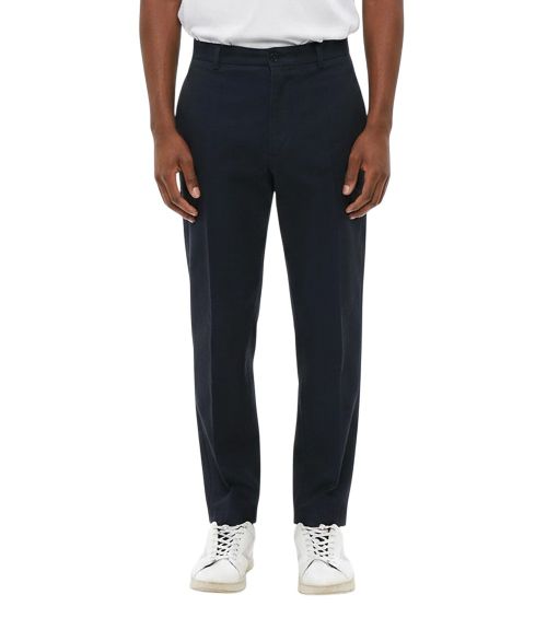 Dark Navy Solid Trousers